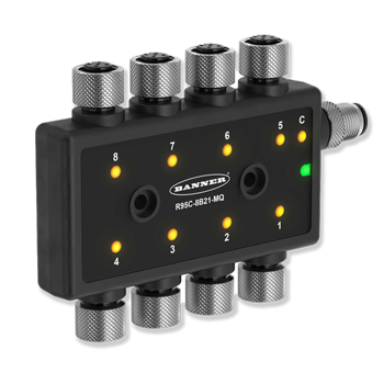 Banner Engineering R95C-8B21-MQ 8-Port Discrete Modbus Hub